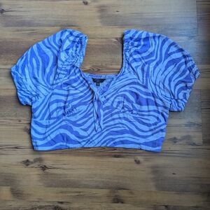 NWOT Stylish Purple Plus Size Crop Top